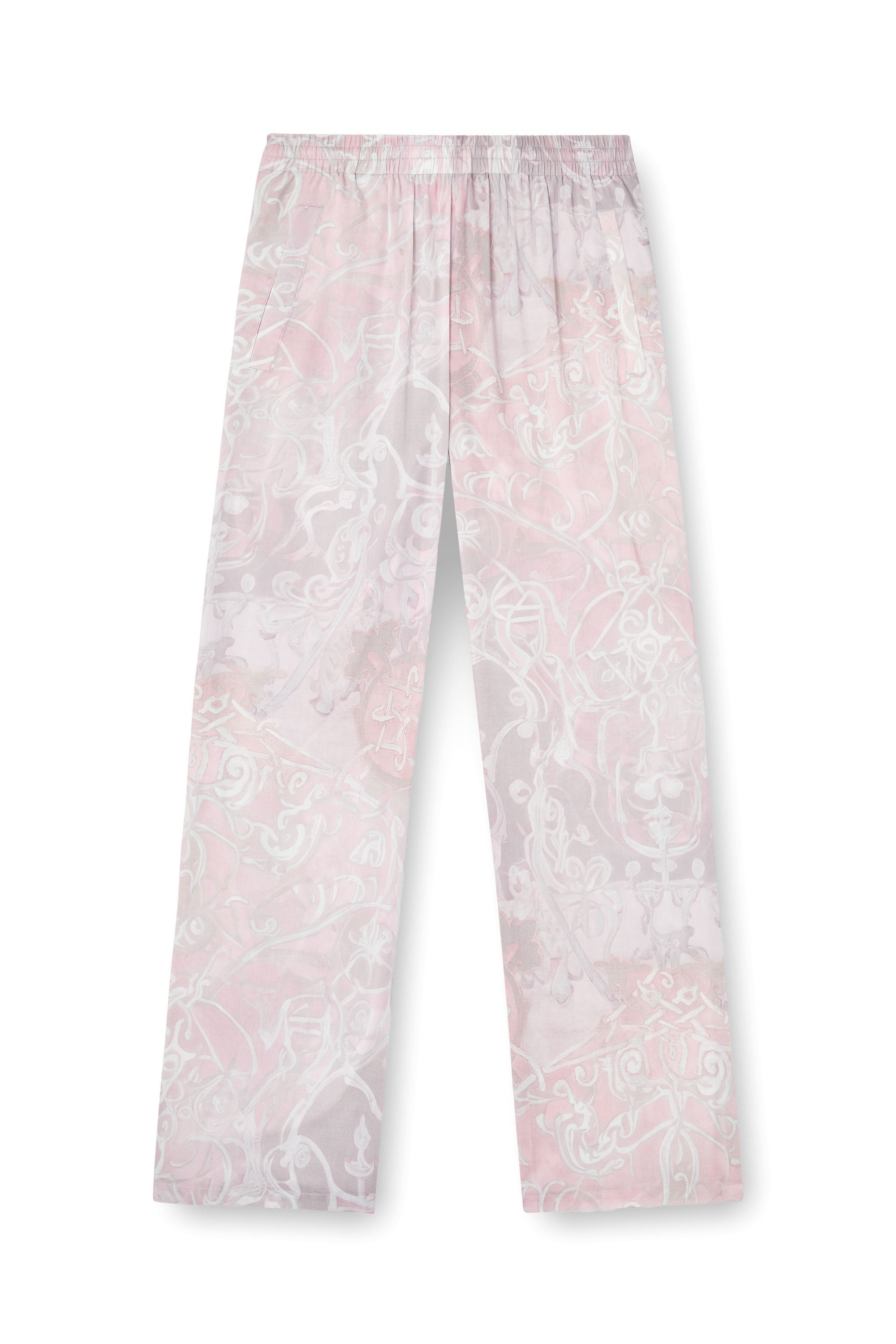 Diesel - P-THECK-A-AJFW, Unisex Trackhose mit mittelalterlichem Print in Rosa - 4