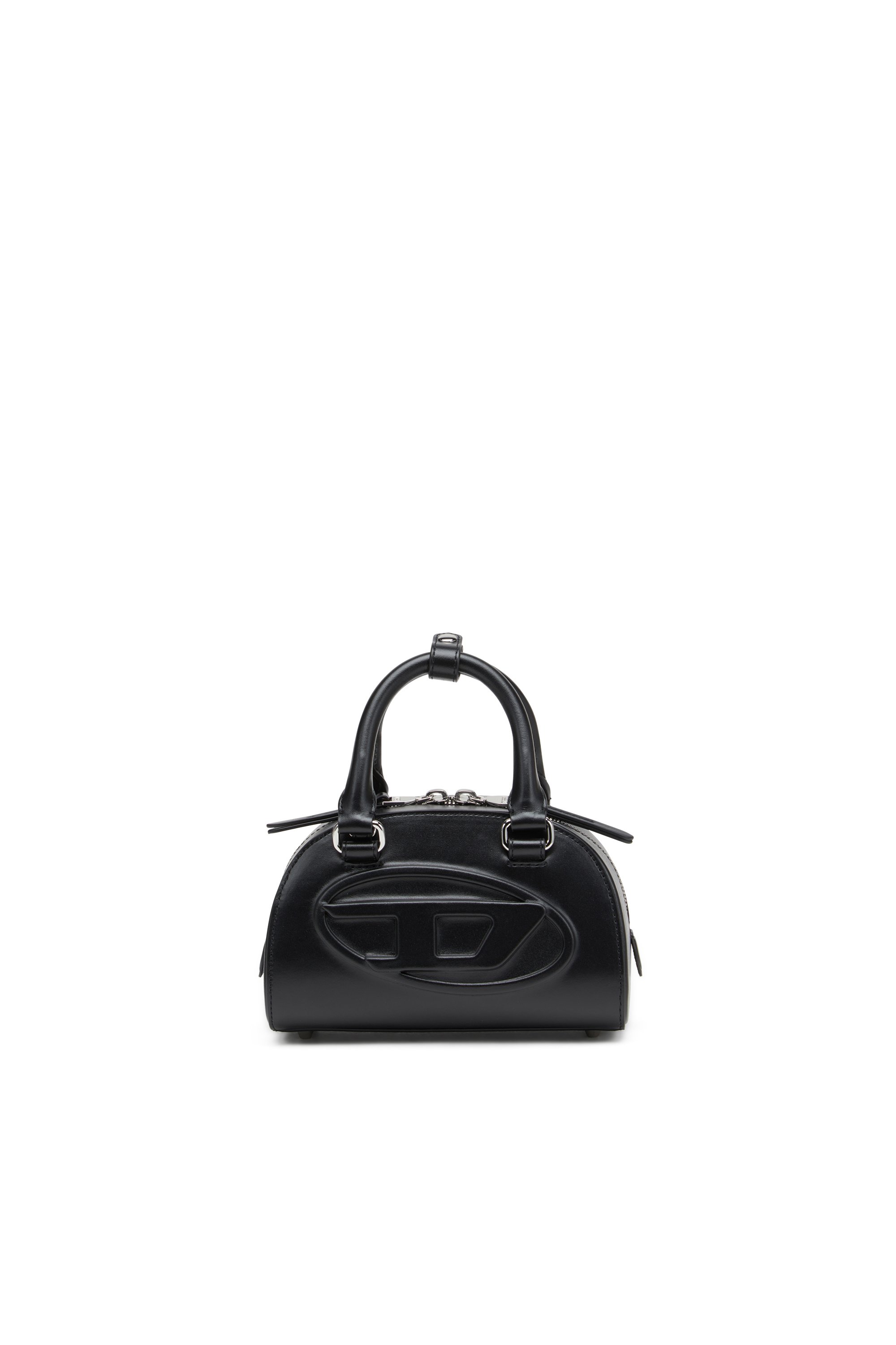 Diesel - 1DR DOME CROSSBODY, Damen 1DR Dome-Mini-Bowling-Tasche aus Leder in Schwarz - 1