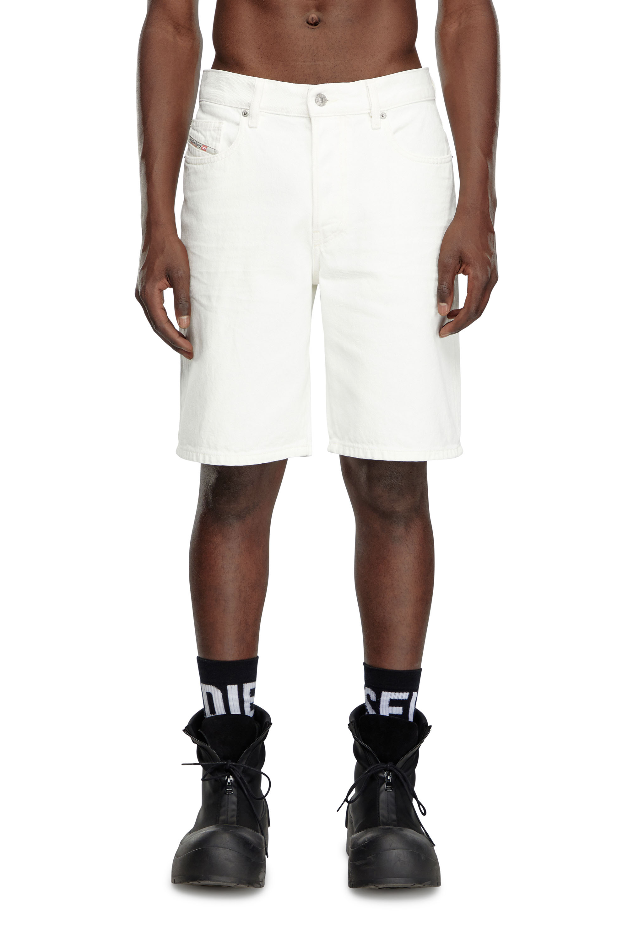 Diesel - REGULAR-SHORT, Herren Shorts aus Denim in Weiß - 1